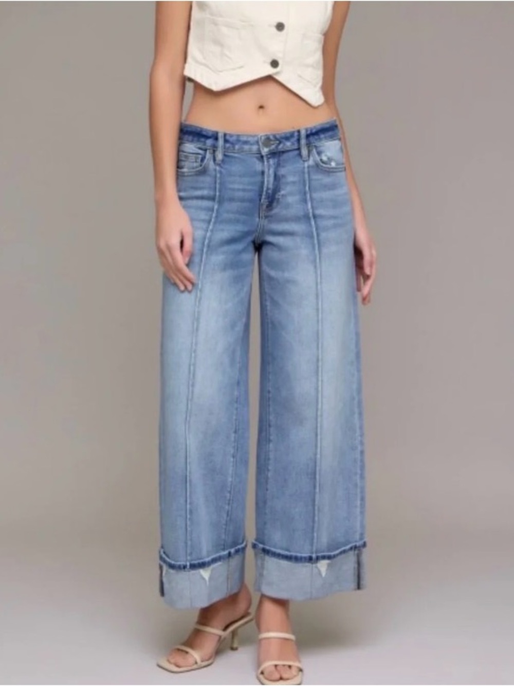 Hidden Noir Mid Rise Wide Leg Jeans Blue Size 26 NWT